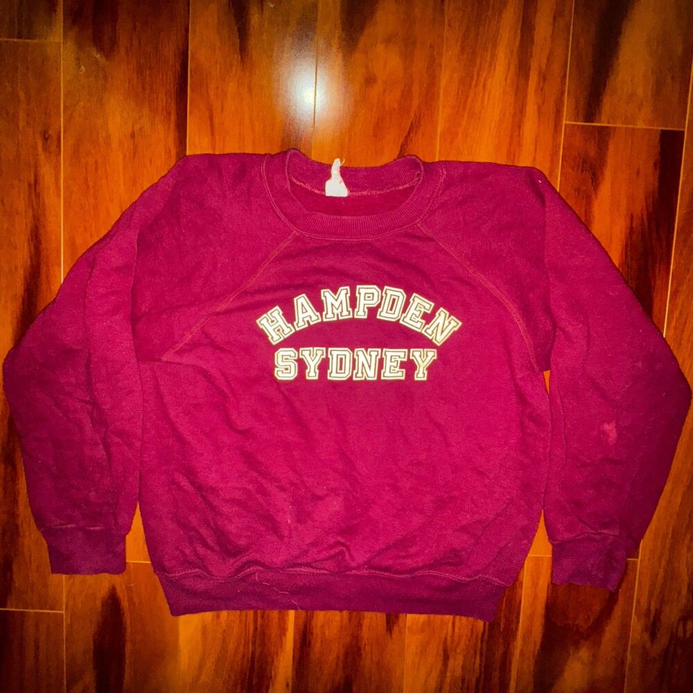 Vintage 70s Hampden Sydney Sweatshirt Collegiate Pacific USA Sz M 38-40